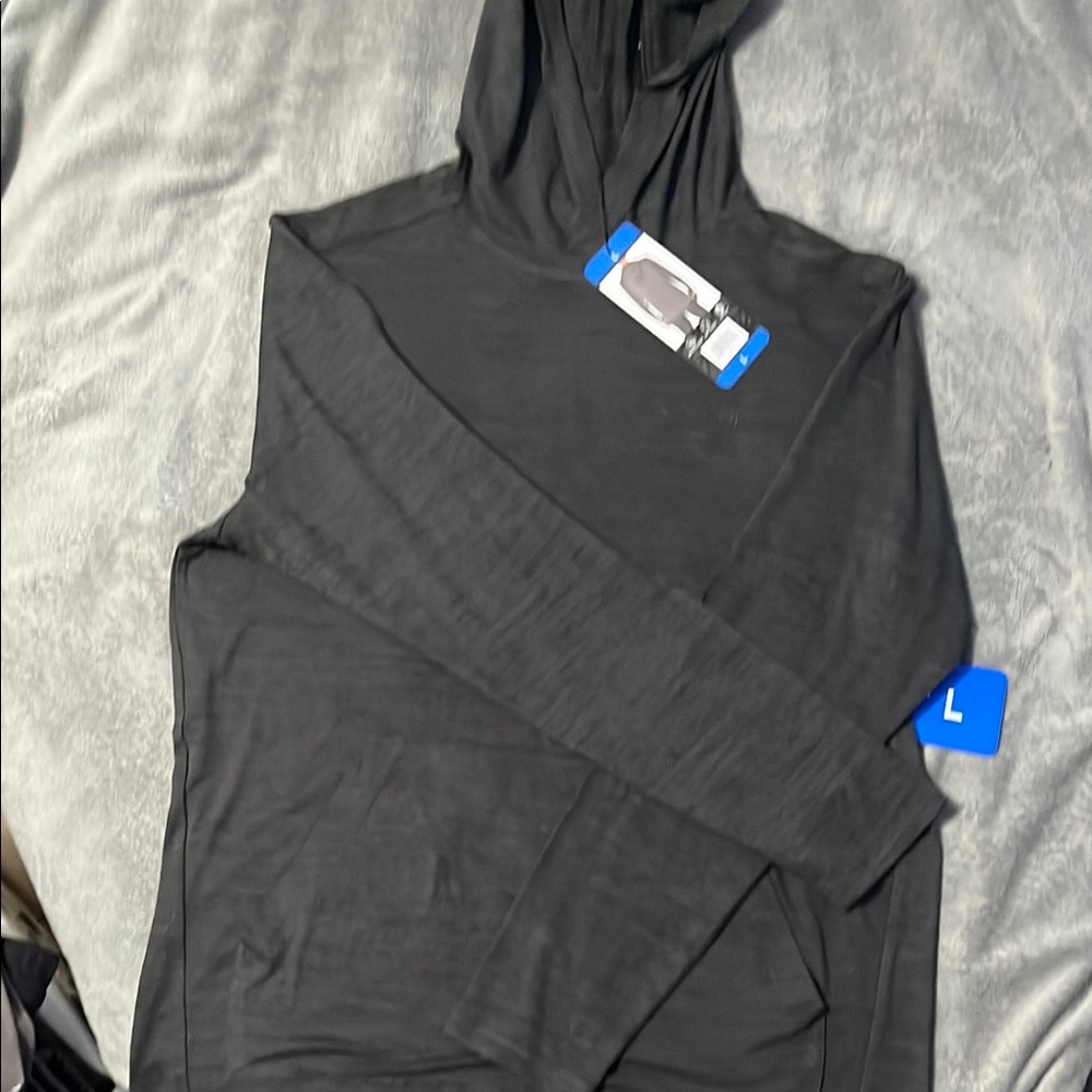 Classic Black Sleeveless Hoodie Sweatshirt
